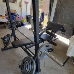 Marcy Olympic Weight Bench And Weights