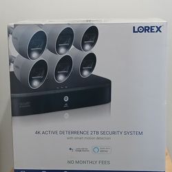 Brand New Lorex 4K 6-Camera Security System – 2TB DVR – No Monthly Fees – Sealed Box