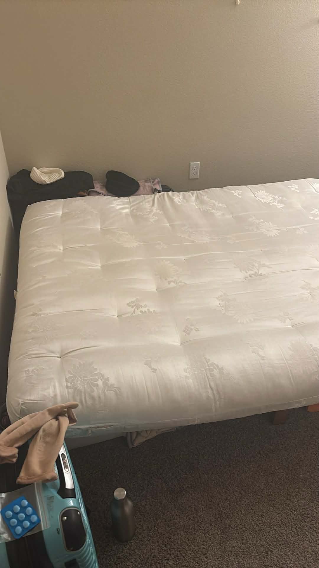 Queen Mattress and wooden Bedframe