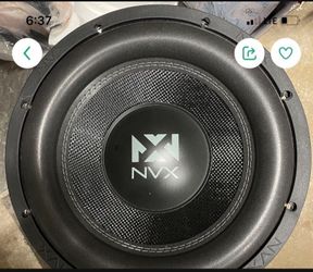 NVX 12” dual 2ohm VC 1000watts Rms NEW