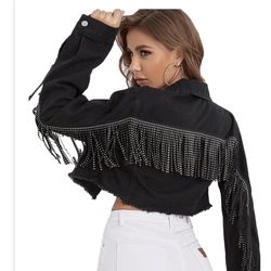Women’s Fringe Jean Jacket 