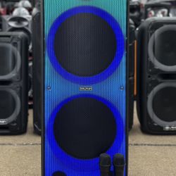 ‼️🔥2022 SALE🔥‼️5100W Dual 12" Bluetooth Portable Rechargeable Speaker with Two wireless mics
