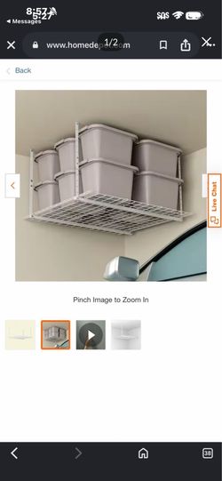 2 Adjustable Metal Overhead Garage Storage Rac (45 in W x 45 in D)