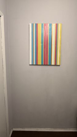 Original Color Block Stripe Painting 22x28 | Contemporary Wall Art