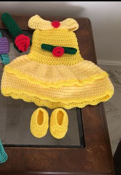 Crochet handmade Inspired Belle Outfit
