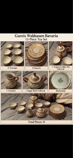 Gareis Waldsassen Bavaria 15-Piece Tea Set