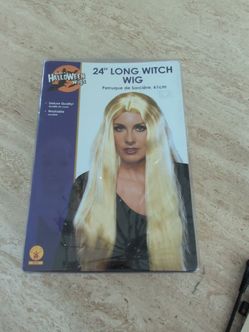 24" Long Witch Wig Adult Halloween Costume Accessory By Rubie's #50701 Brand New in Package