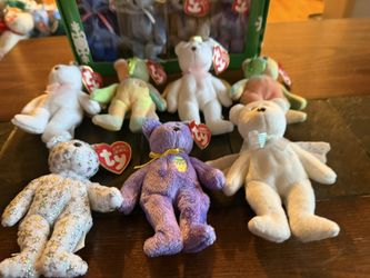 Vintage TY Jingle Beanies Collection Of 12 Clubby Set Of 4 In Box Herald,Halo, HaloIi,Peace,Beginning,Eggs