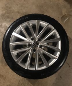 VW 17" rim with 225/45r17 Cooper Tire