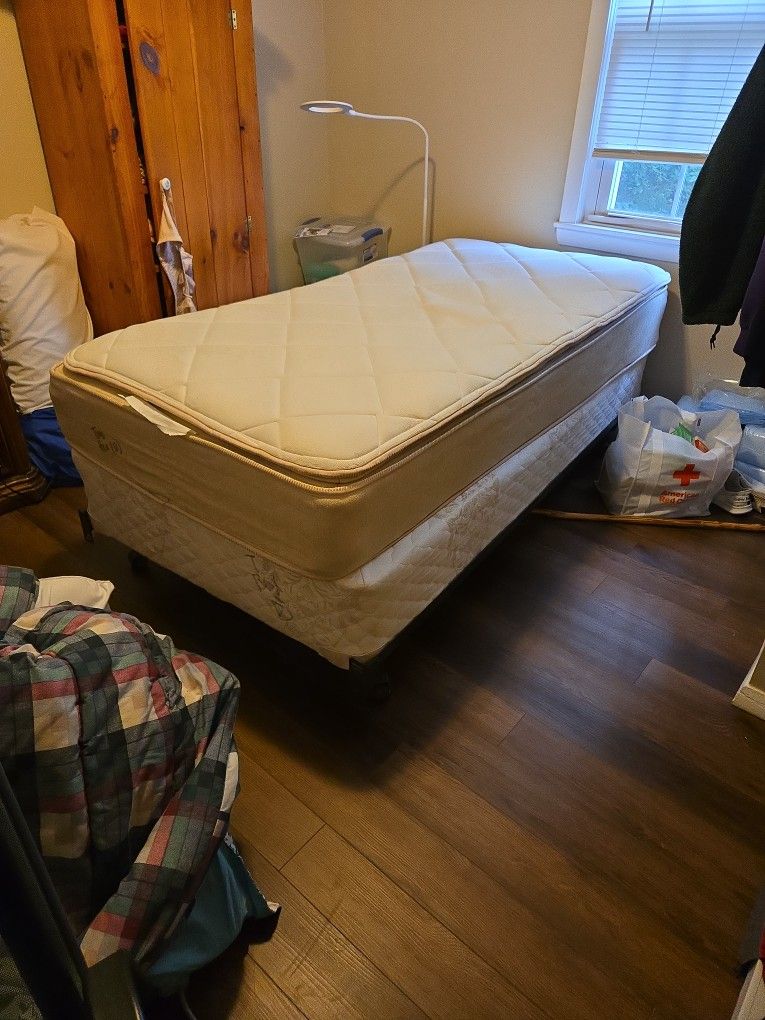 Pillow Top Twin Size Mattress And Box Spring