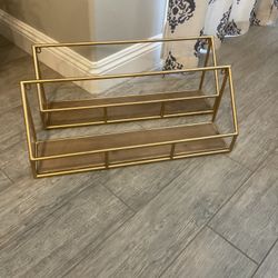 Kirklands Gold Wall Shelf’s (2)