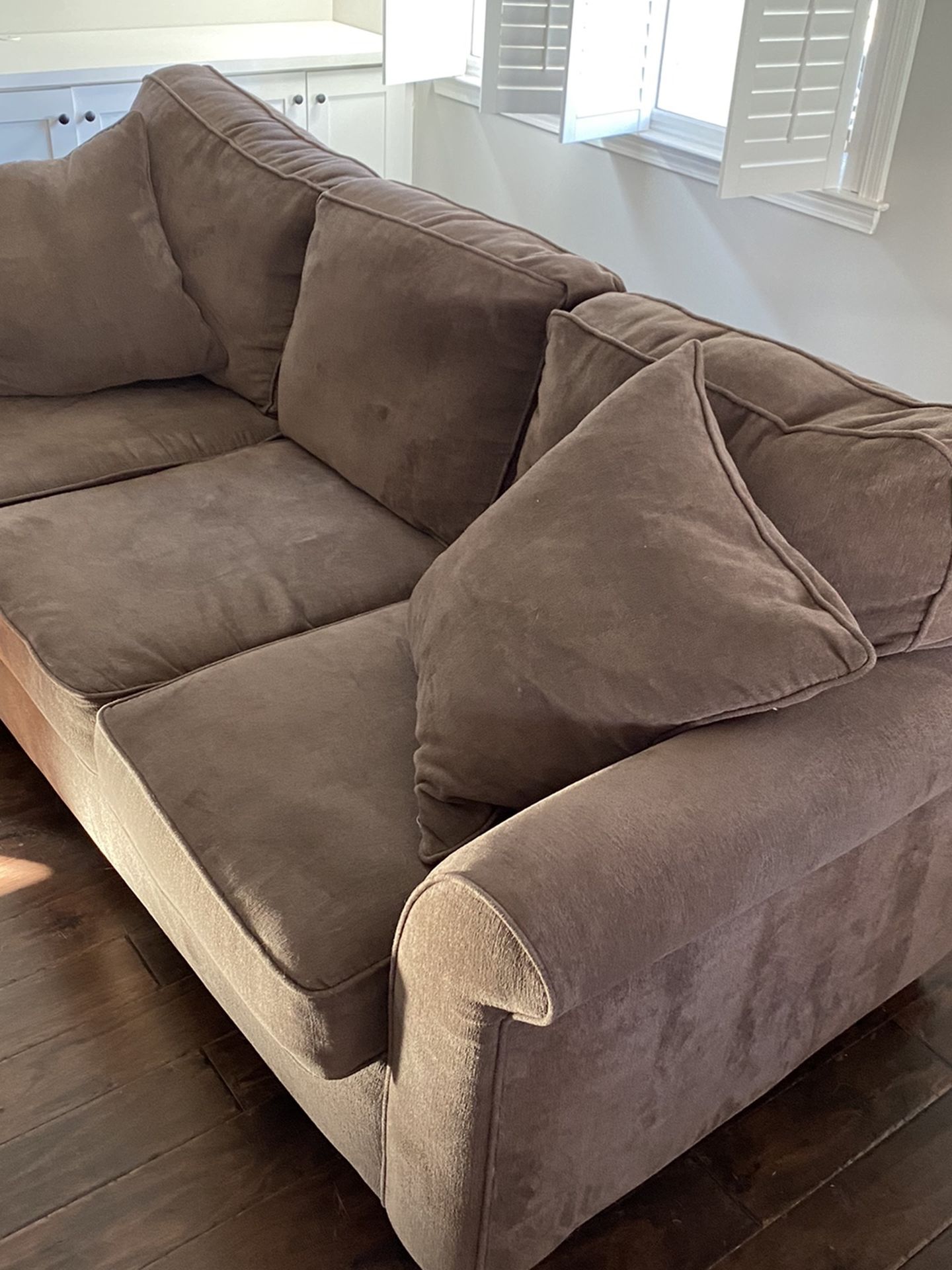 Haverty’s Suede Microfiber Couch for Sale in Atlanta, GA OfferUp