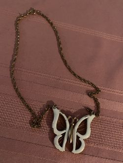 Vintage 70s butterfly necklace