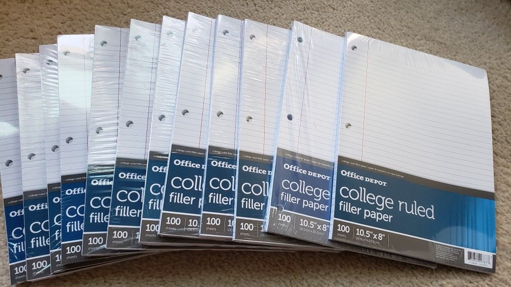 13 Pack of Filler Paper