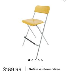 Folding Bistro Bar Stool Wood And Metal