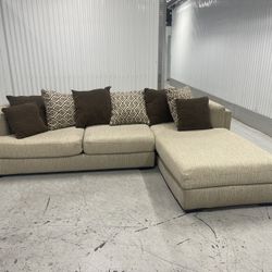 Comfy Brown Sofa Couch 