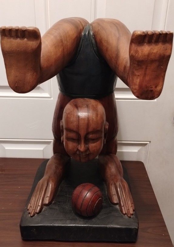 Collectable Solid Wood Carved Statue