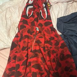 RED BAPE HOODIE (Look At Description)