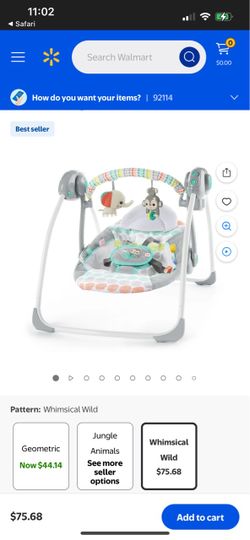 Ingenuity Baby Swing Whimsical Wild