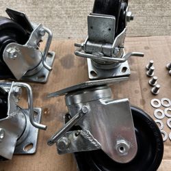 4 Heavy Duty Industrial Wheels. 