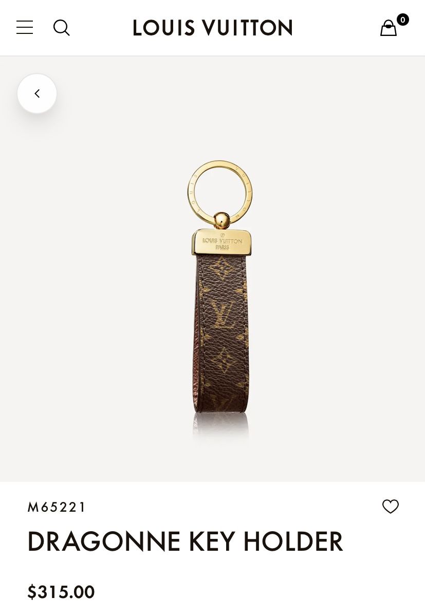 Louis Vuitton M65221 Dragonne Key Holder, Brown, One Size