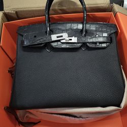Hermes 25cm Crocodile&Togo Touch Birkin Bag 