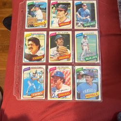 WOW ! Very Nice Vintage 1980 Topps Baseball Card  Lot #6 Very Nice Condition All For Only $2 Firm 