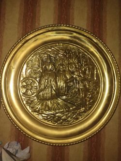 Two Vintage Brass Wall Pictures