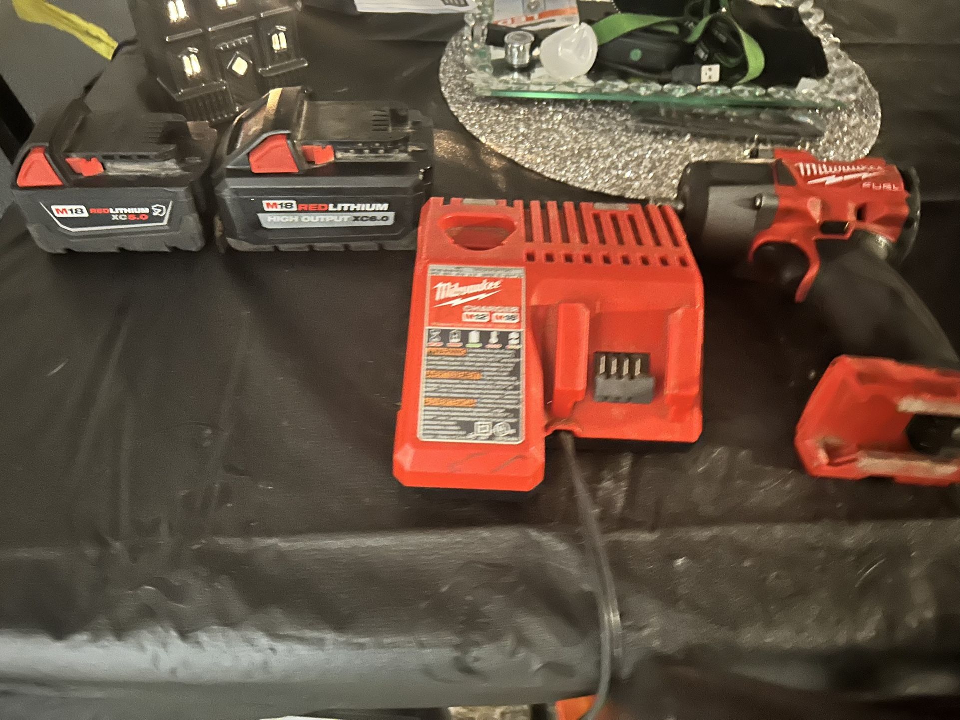 Milwaukee 3/8 Impact Two Batteries And Charger