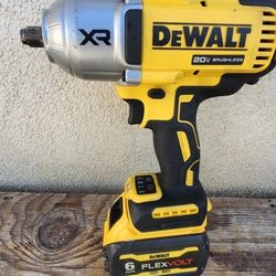 Dewalt Impact Wrench  1/2 Tool Battery 6ah Flex 