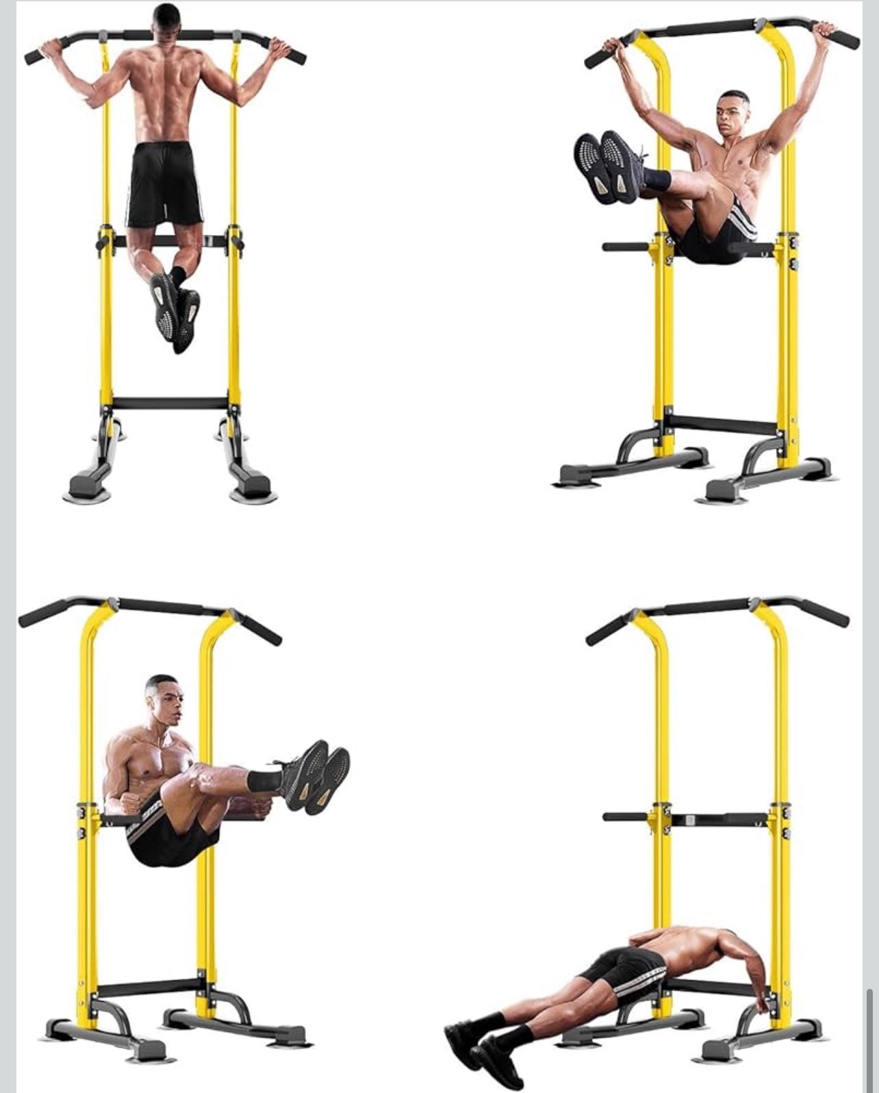 Power Tower Dip Station Pull Up Bar for Home Gym Adjustable Height Strength Training Workout Equipment,Pull Up Bar Station