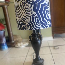 Lamp, coffee table, end table, mirror, chair