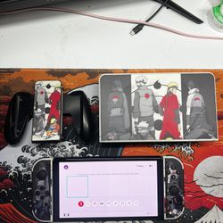 Nintendo Switch OLED Custom Naruto Skin Comes With Dock and All Cables 