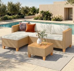 Small patio furniture set sectional for outdoor or indoor