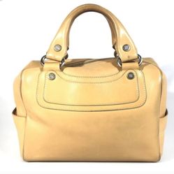 CELINE AUTHENTIC Handbag Beige CE0034 Leather 