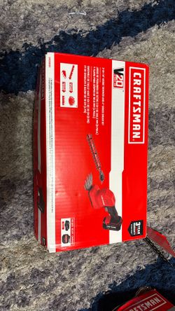 Craftsman 2-in-1 8” Hedge Trimmer And 4” Grass Shears Kit / Battery And Charger Include 