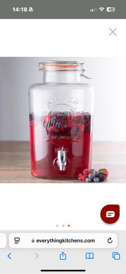 Kilner Swing top Round Glass Drink Dispenser With Stand 5 L