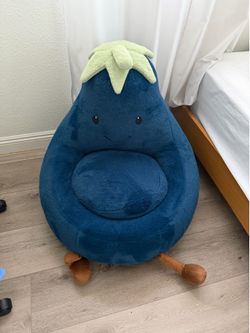 Kids eggplant beanbag