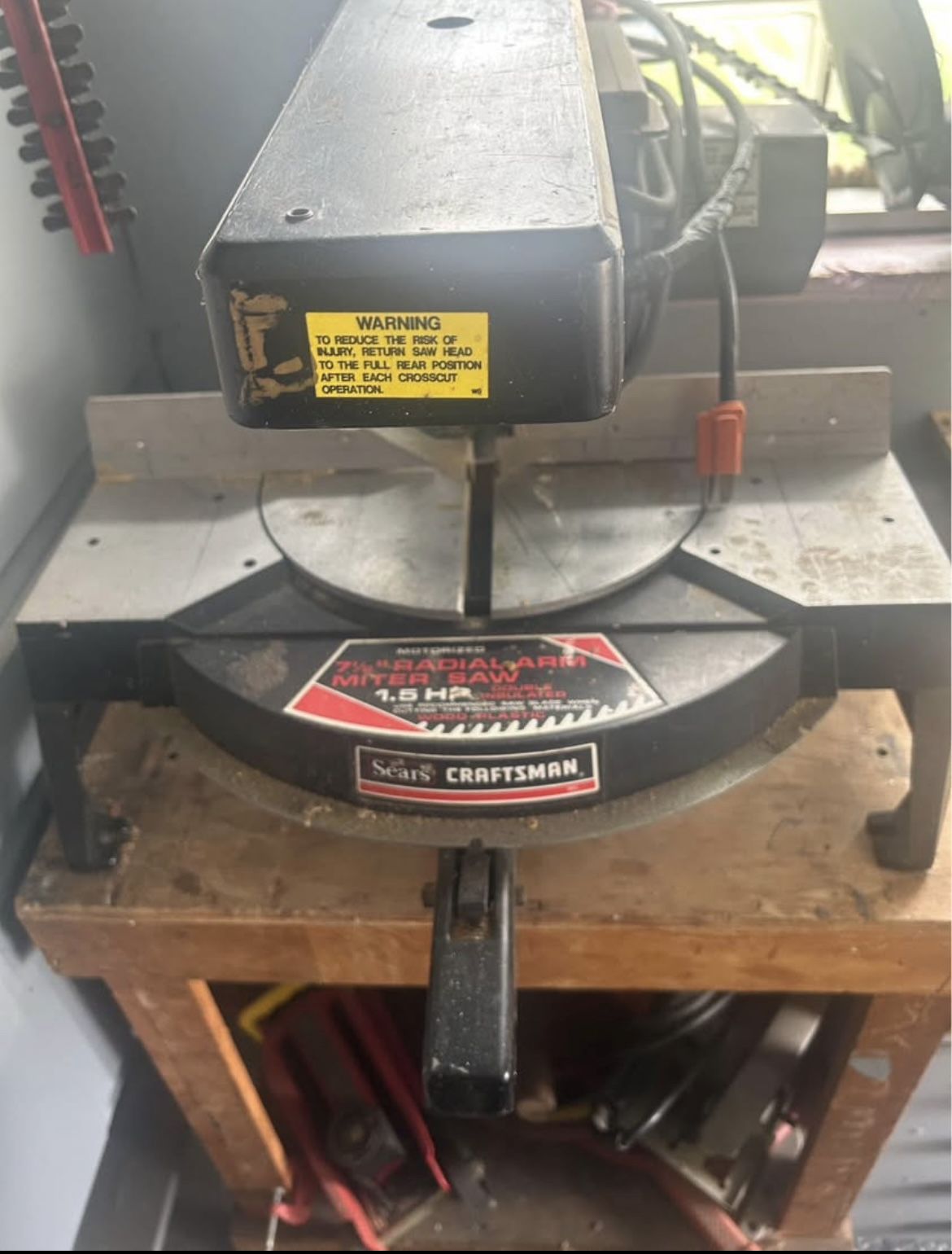 Craftsman 7 1/2 “Radial Arm” Miter Saw