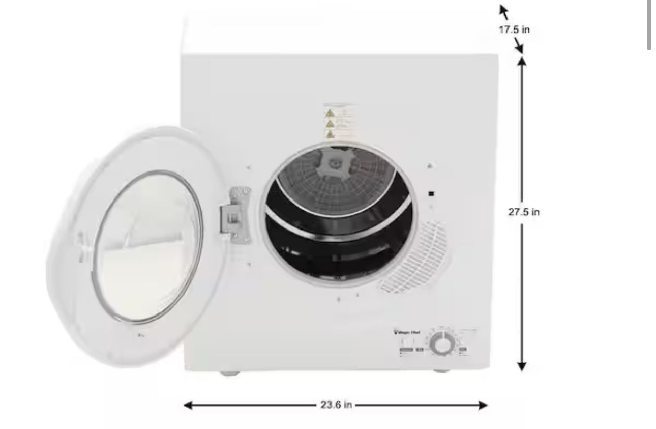 Price Reduced-2.6 cu. ft. White Compact Electric Dryer