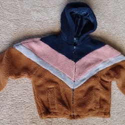 Women's Zip Up Hooded Sherpa Jacket