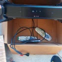 Dish Receiver With 2 Remotes. 