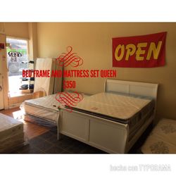 Bed frame and mattress set