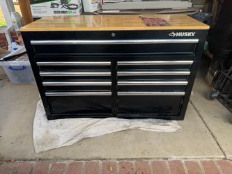 Husky Tool Chest with Wood Top