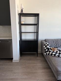 Black Wooden Shelf / Cabinet – Great Condition