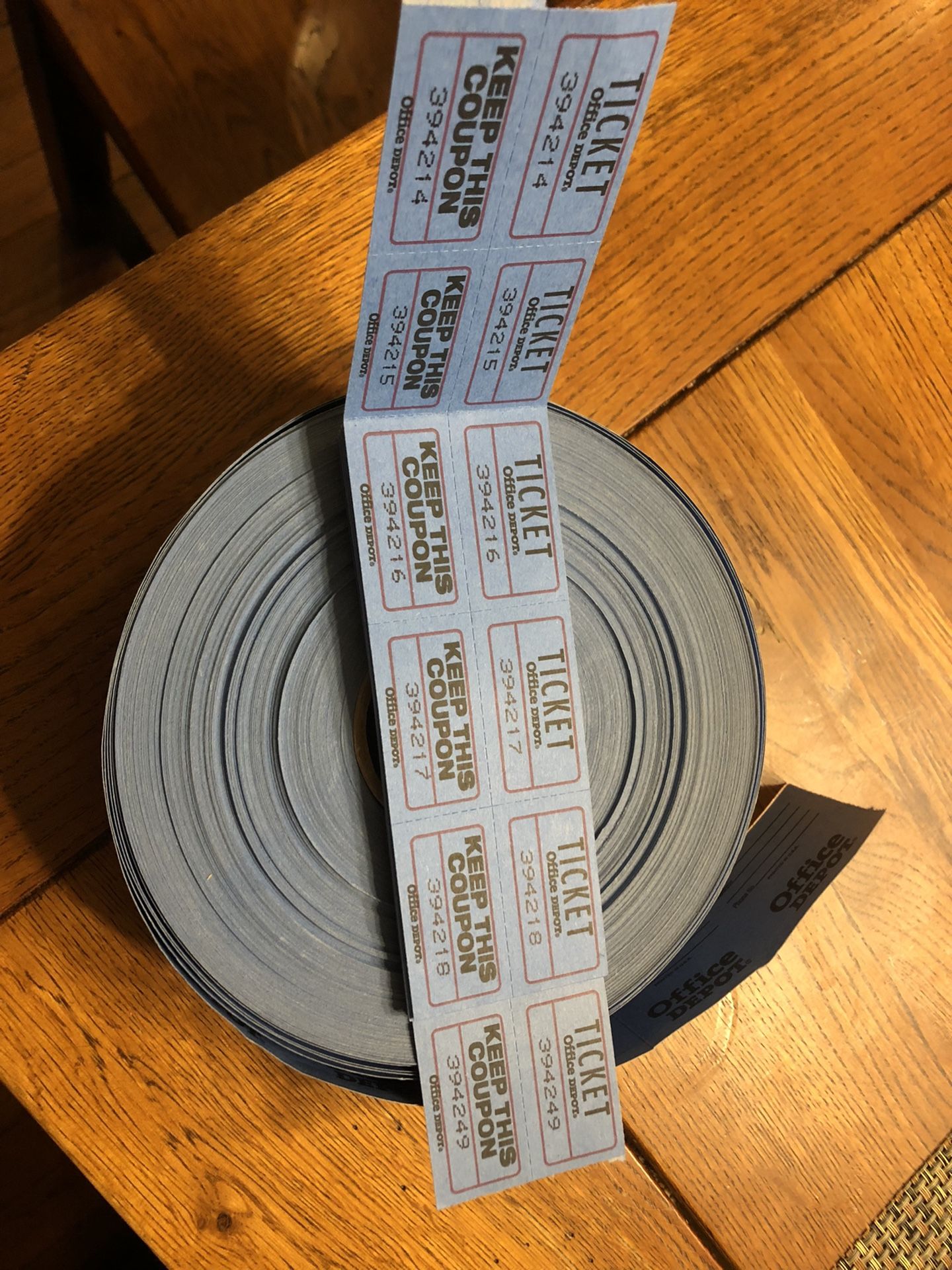 Unused Roll Of Raffle Tickets