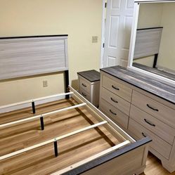 Modern Rustic 4-Pc Bedroom Set Queen $699! King $799!!