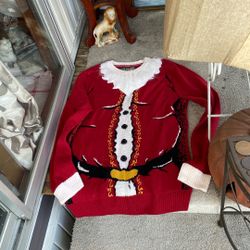 Men Adults Sz. L. Christmas Cardigan Holiday Sweater Ugly Xmas 