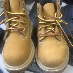Timberland Toddlers Premium Nubuck Boots Wheat/Brown 12809 Size US 5/EUR 21