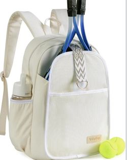 Tennis back pack with fence hook multi use sports bag